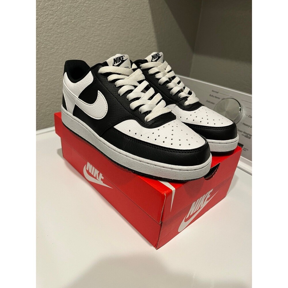 Nike Court Vision Low Panda Black White Men’s Size 8 Shoes w/ Box
